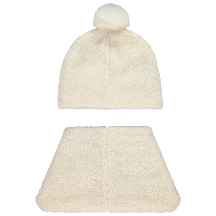 Conjunto snood de sherpa + gorro con pompón para bebé niña  Additional Conjunto snood de sherpa + gorro con pompón para bebé niña