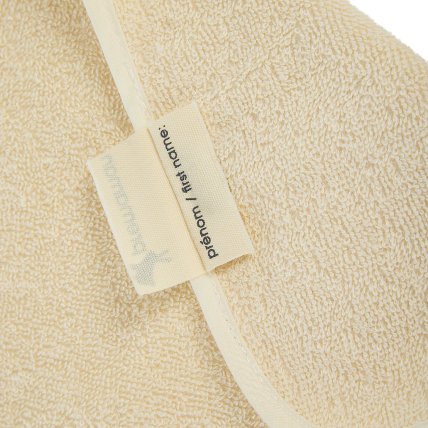 Lote de 3 baberos de toalla con cuello elástico en color violeta 