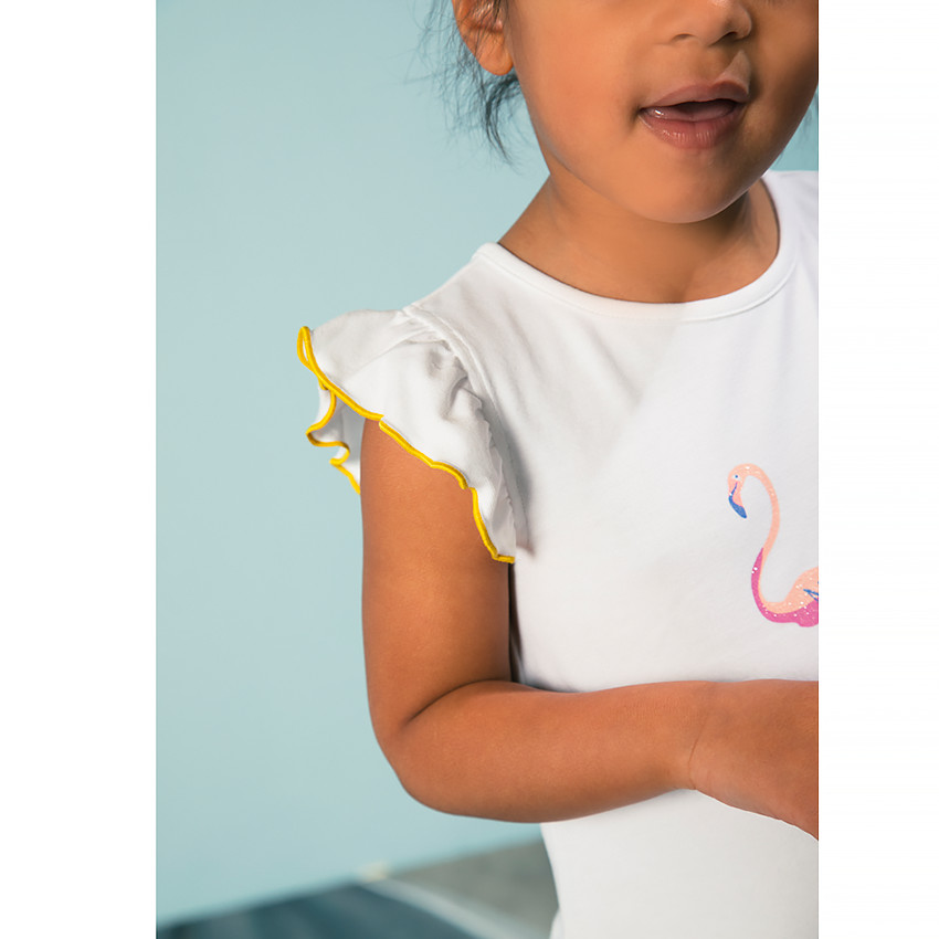 Robe 2 en 1 imprimé tropical pour bébé fille 