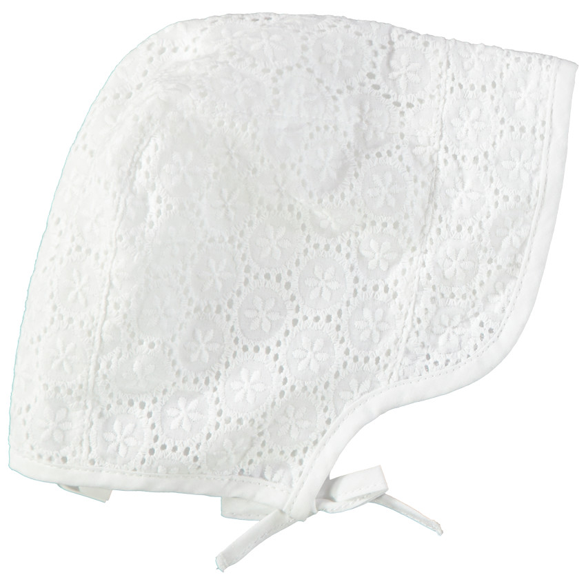 Béguin de bordado inglés para bebé niña 