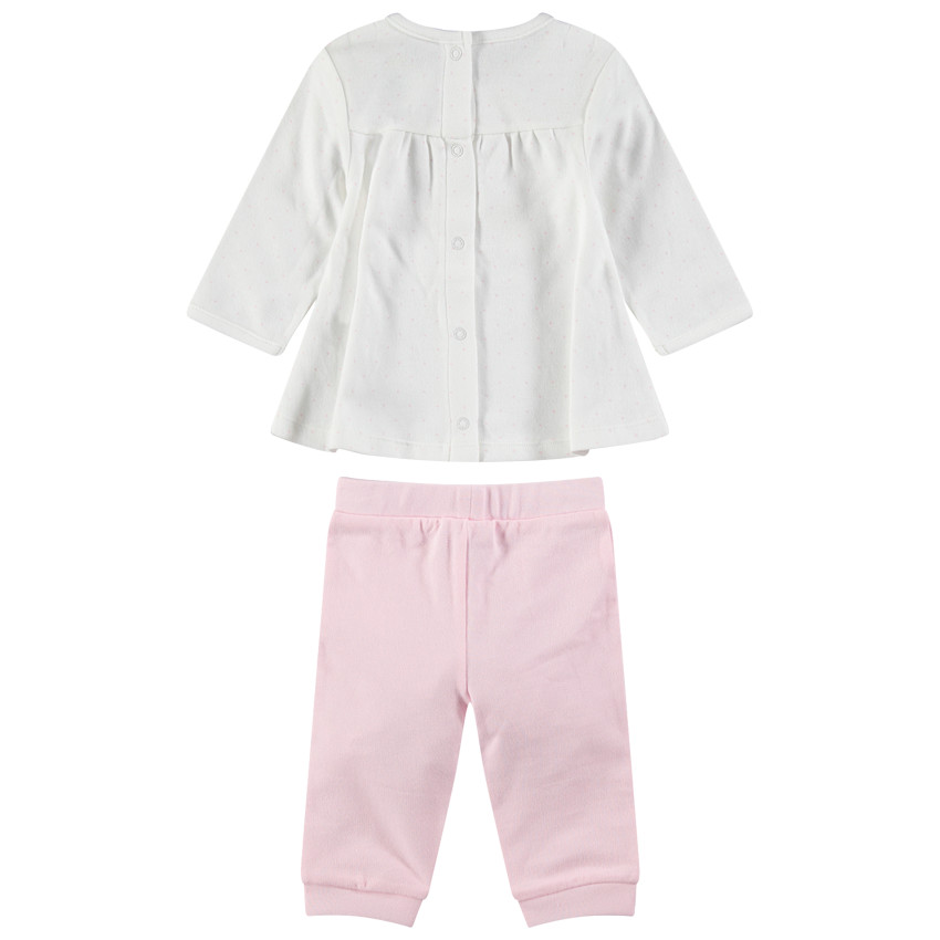 Conjunto de túnica con estampado de ©Smiley y leggings rosas 