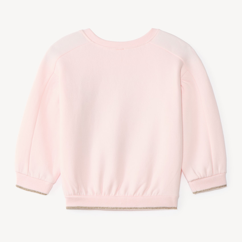 Sudadera para bebé niña con bordado de perro y detalles originales. 