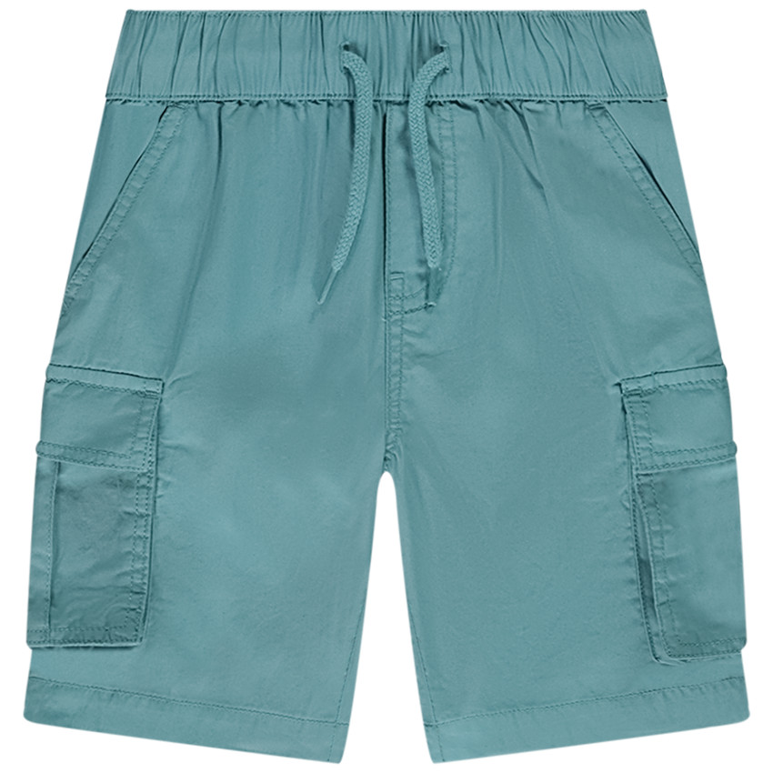 Bermudas cargo lisas en popelina para niño 