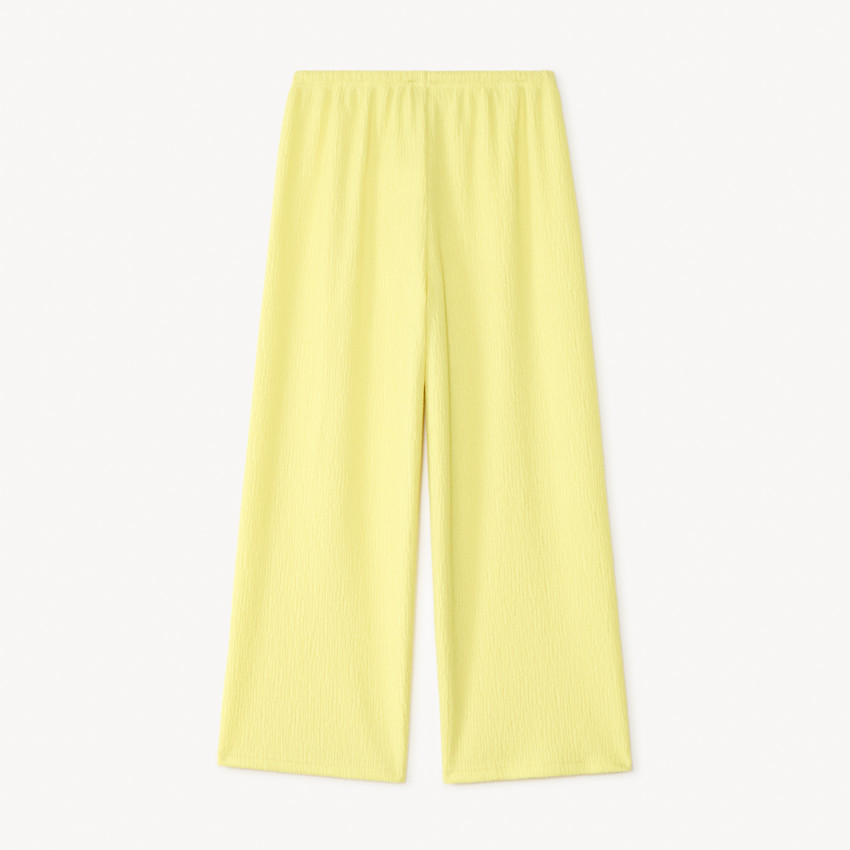 Pantalón fluido de jersey texturizado liso para niña 