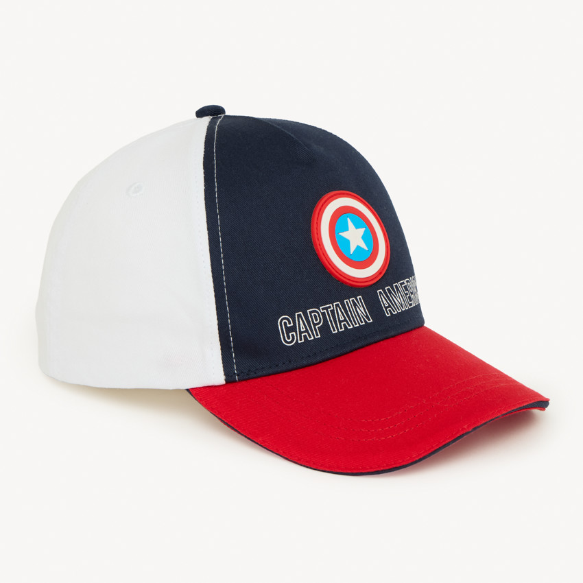 Gorra con insignia de goma Captain America Marvel para niño 