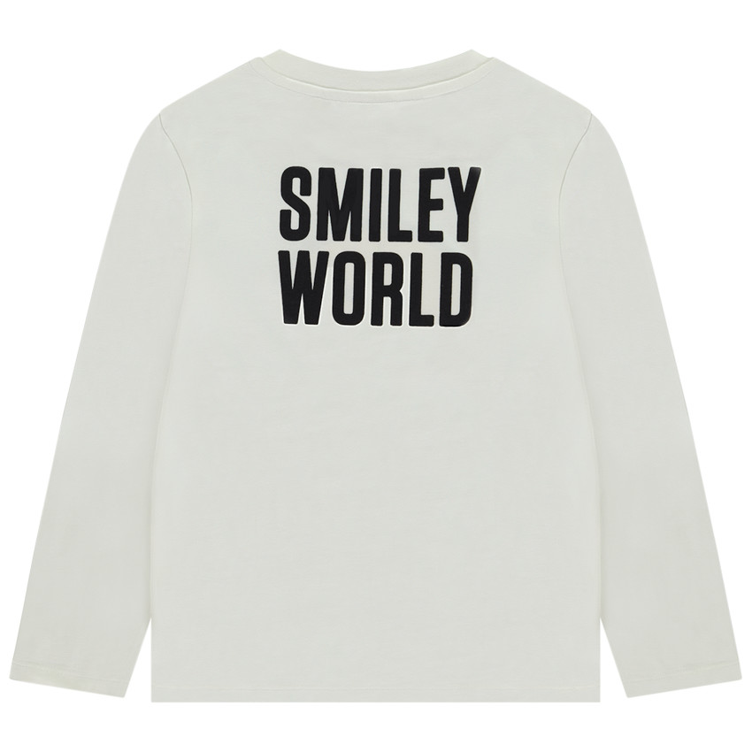 Camiseta de manga larga con parche de rizo SmileyWorld para niño 