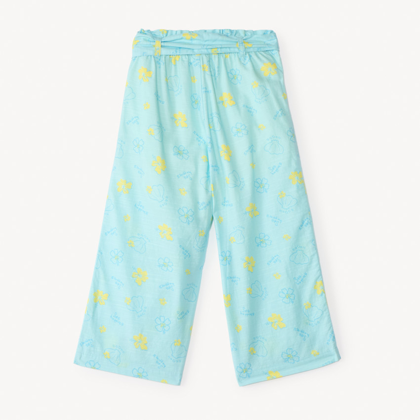 Pantalones cortos fluidos con estampado de conchas para niña 