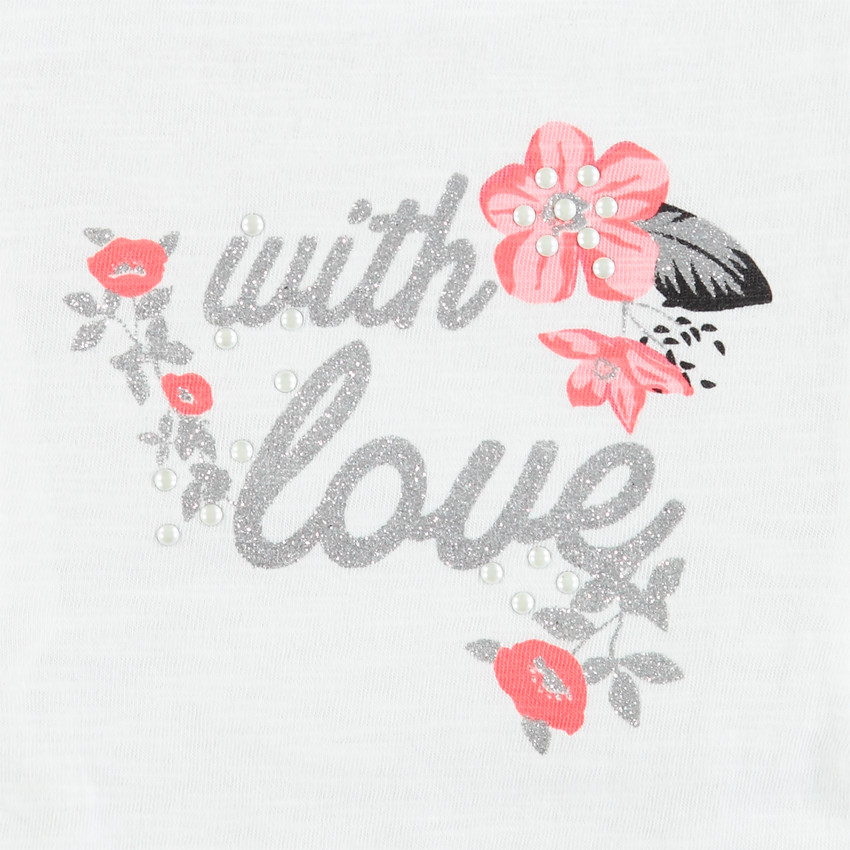 Ensemble t-shirt à texte pailleté et legging volanté  Additional Ensemble t-shirt à texte pailleté et legging volanté