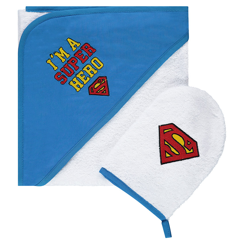 Conjunto de baño con manopla Warner Superman 