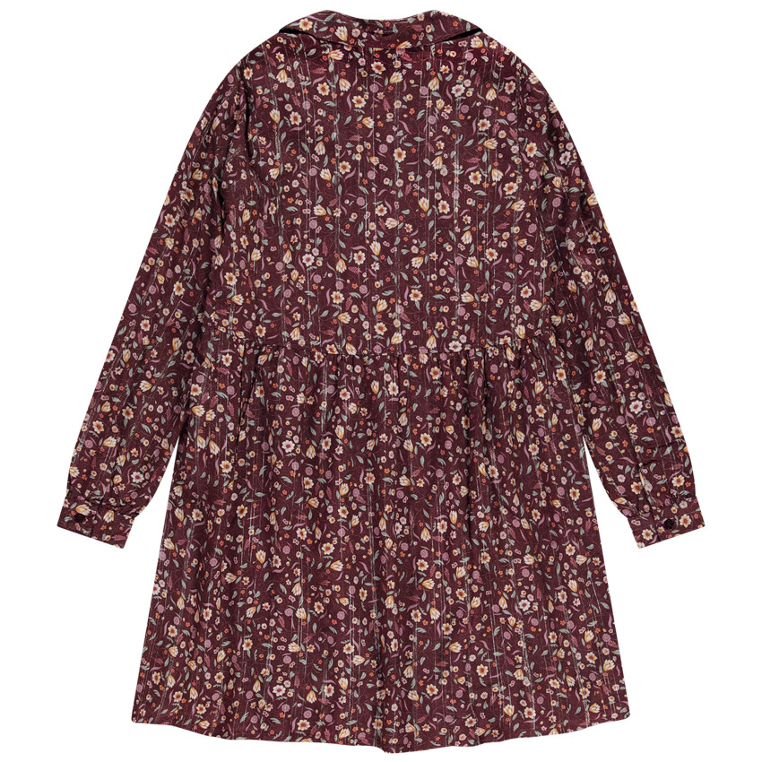 Vestido de manga larga con estampado floral para mujer 