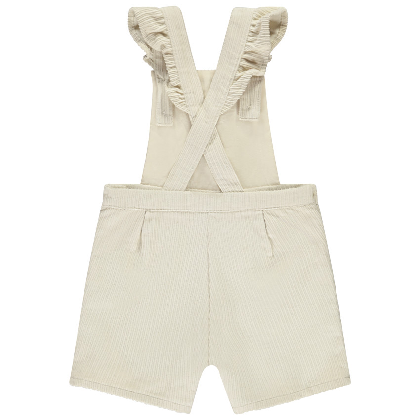 Pelele corto de terciopelo liso para niña 