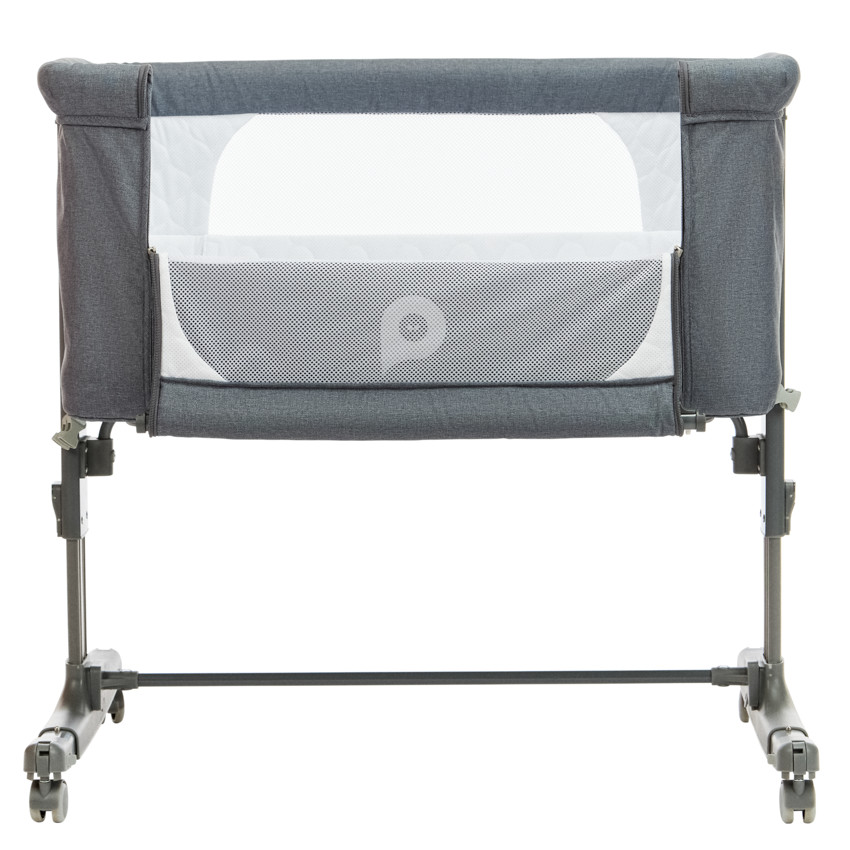 Cuna de colecho a ruedas Bisoo gris 