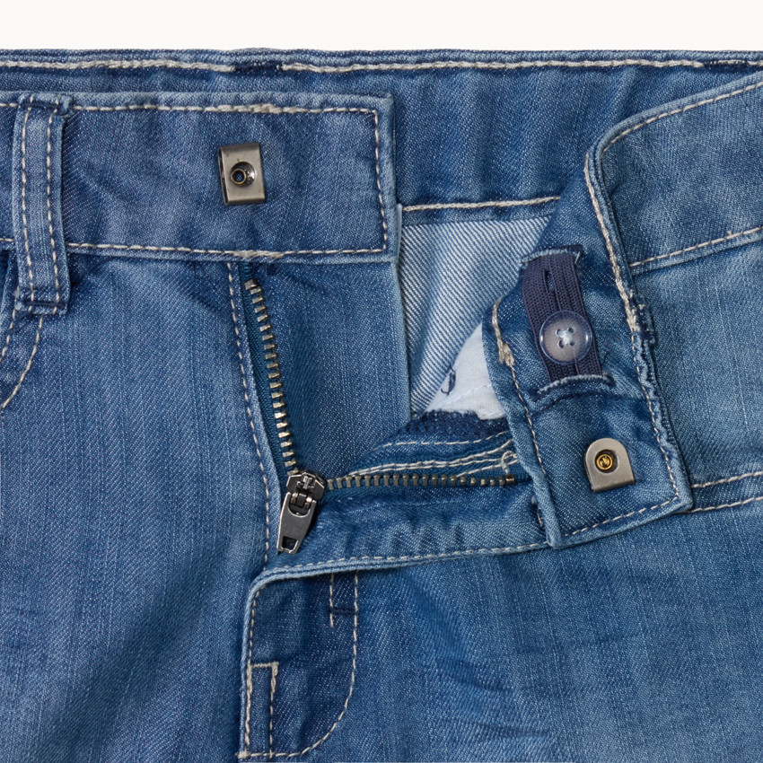 Bermudas de jean con efecto desgastado para niño 