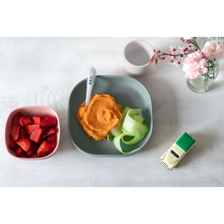 Set de 4 pièces - vaisselle en silicone – Eucalyptus 