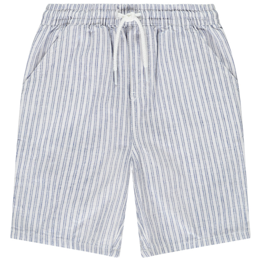 Bermudas de tela rayada para bebé niño 