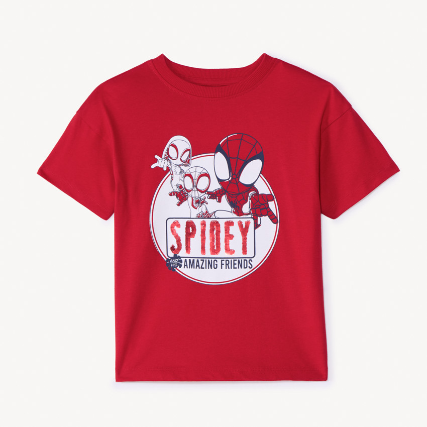 Camiseta de manga corta con lentejuelas mágicas de Spidey Marvel para niño 