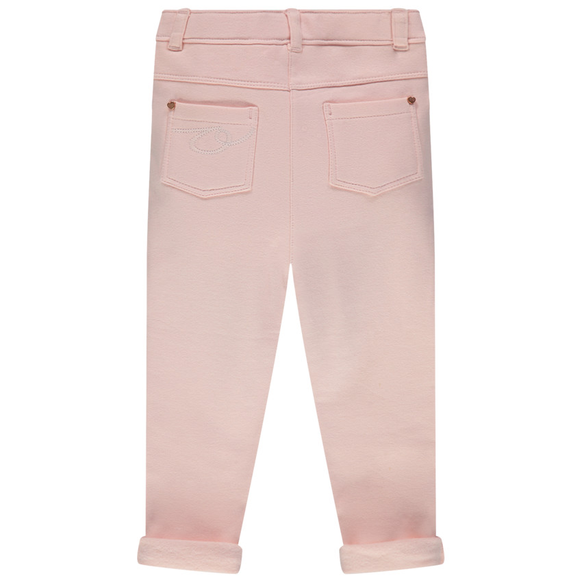 Jeggings lisos con botón grabado 