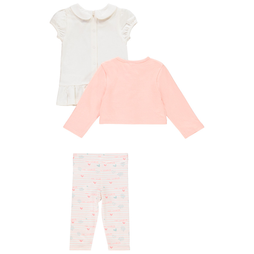 Conjunto 3 piezas estampado conejito 