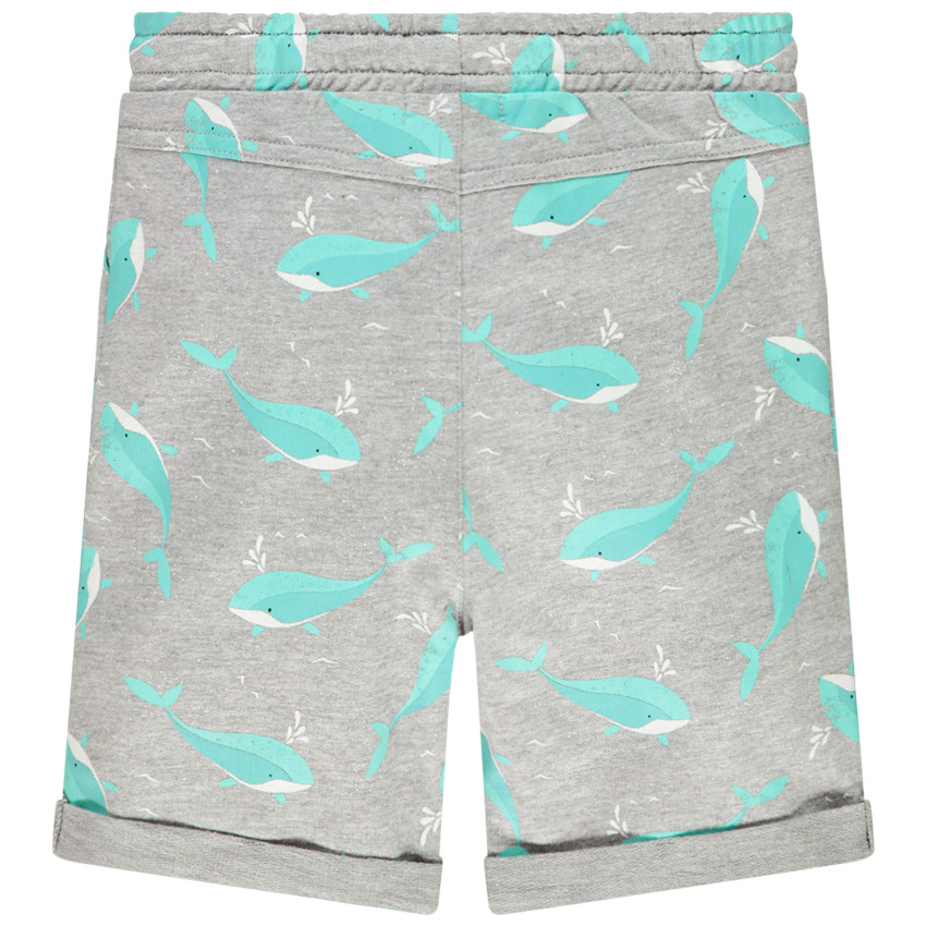 Bermudas de bebé con estampado de ballenas para niño 