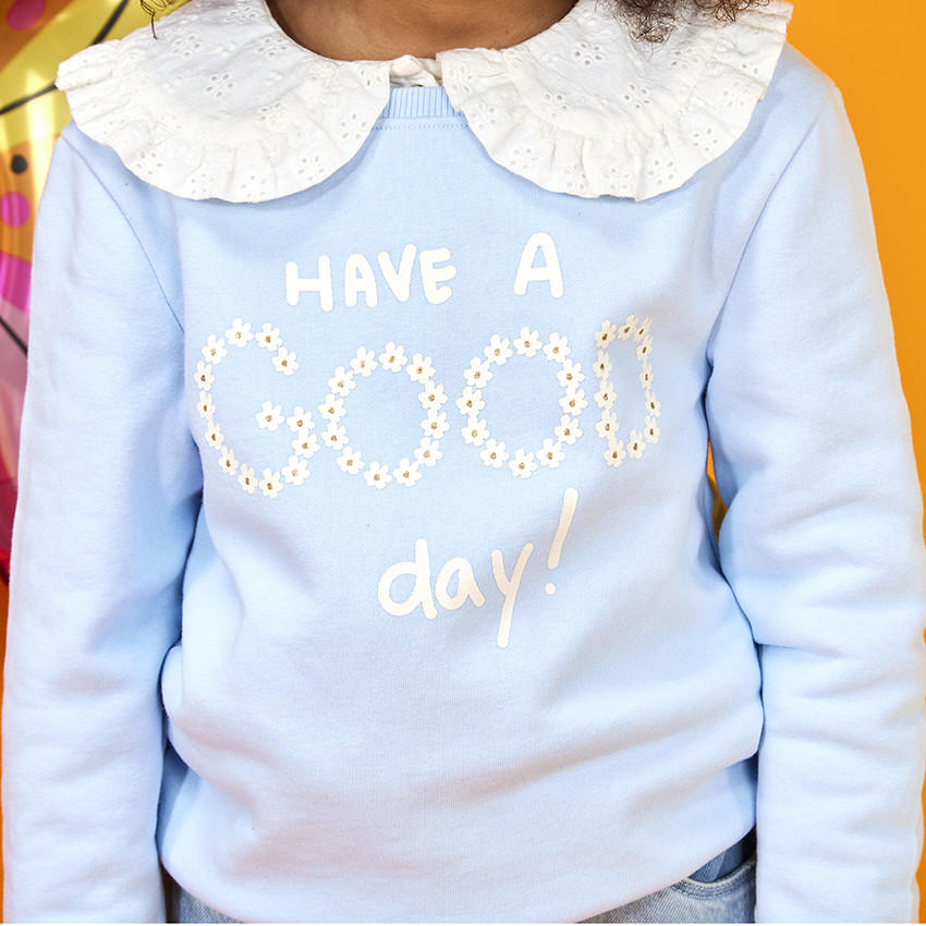 Camisa de manga larga de gasa de algodón para niña 