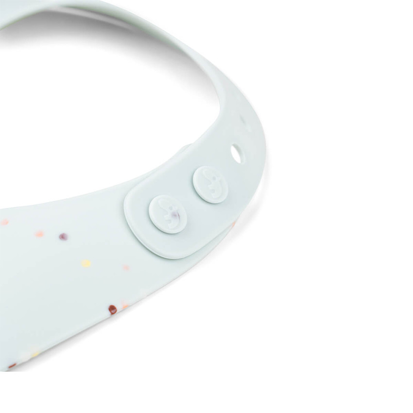 Biberón de silicona con confeti azul 