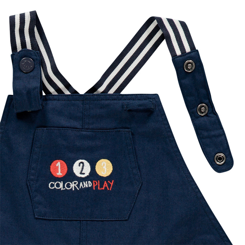 Salopette longue en coton et lin à motifs brodés  Additional Salopette longue en coton et lin à motifs brodés