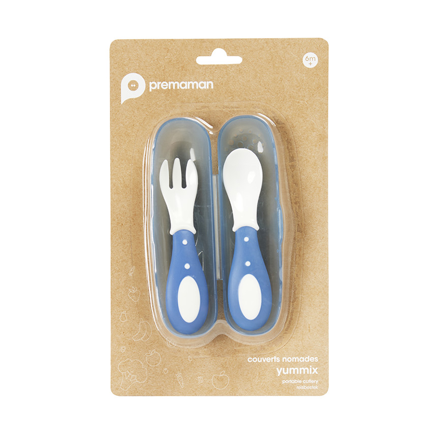 Lote de 2 cubiertos Yummix Azul 