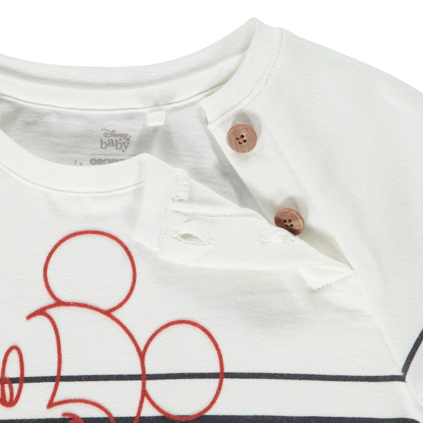 Marinière en jersey broderie Mickey Disney pour bébé garçon Main Marinière en jersey broderie Mickey Disney pour bébé garçon