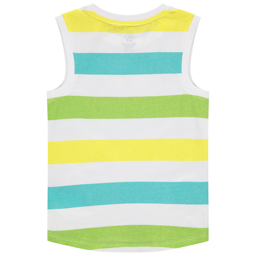 Camiseta de tirantes de rayas print Smiley 