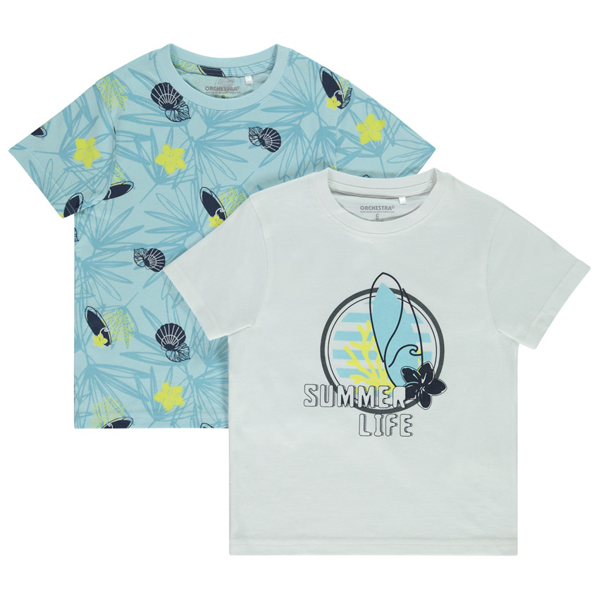 Lote de 2 camisetas de manga corta fantasía para niño 