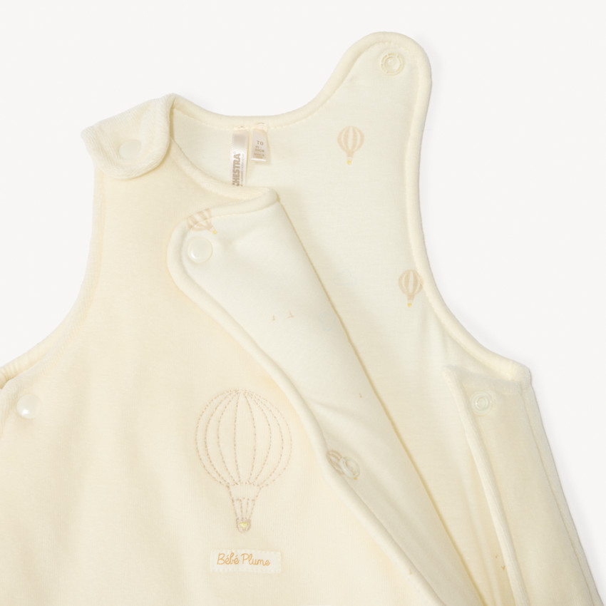 Saquito de dormir TOG 2.5 bordado con montgolfière para bebé prematuro 
