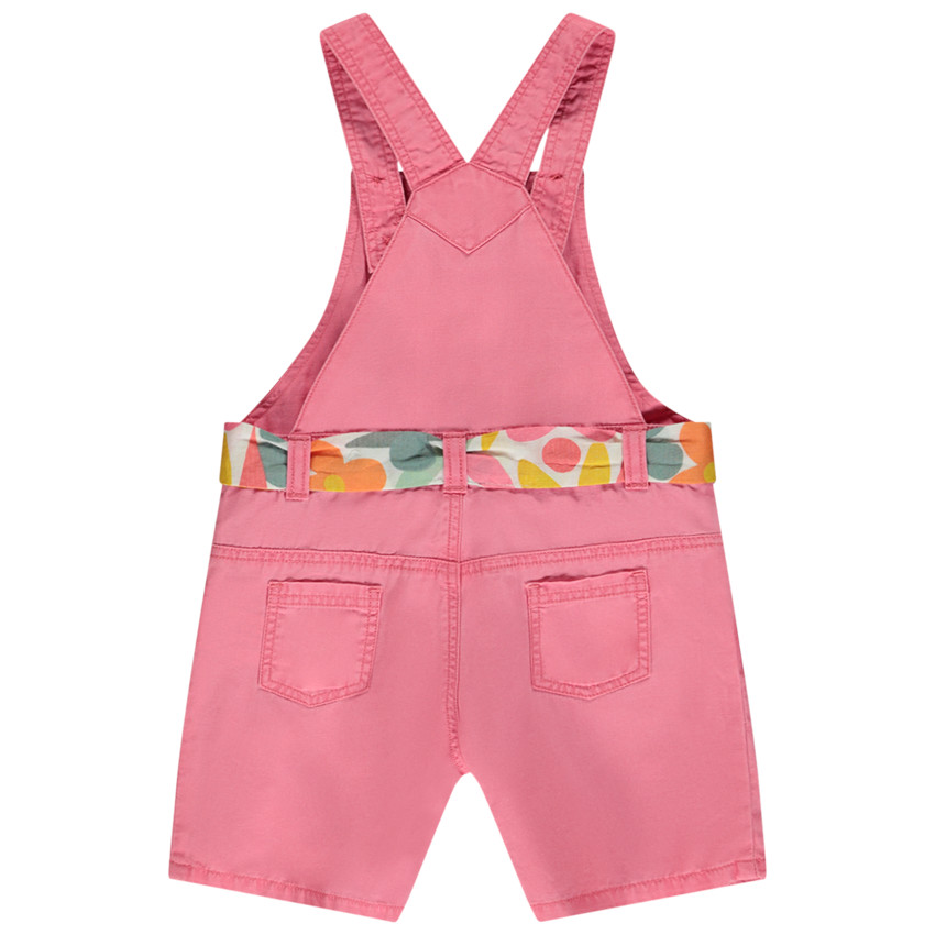 Salopette con cinturón estampado para bebé niña 