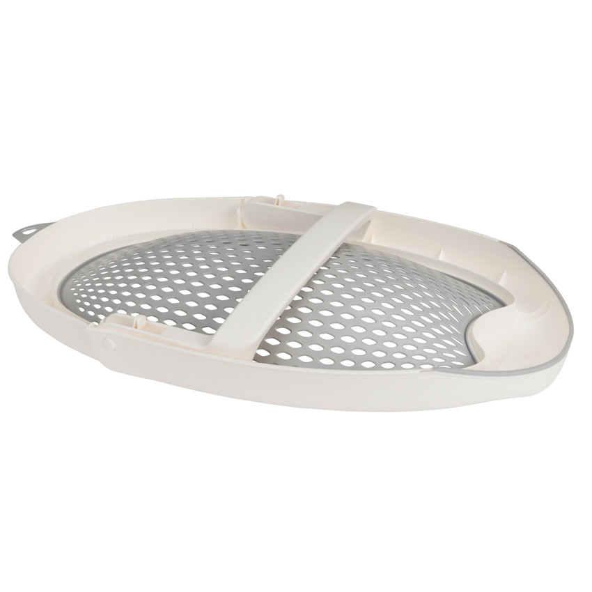 Hamaca de baño plegable de silicona gris/blanco 