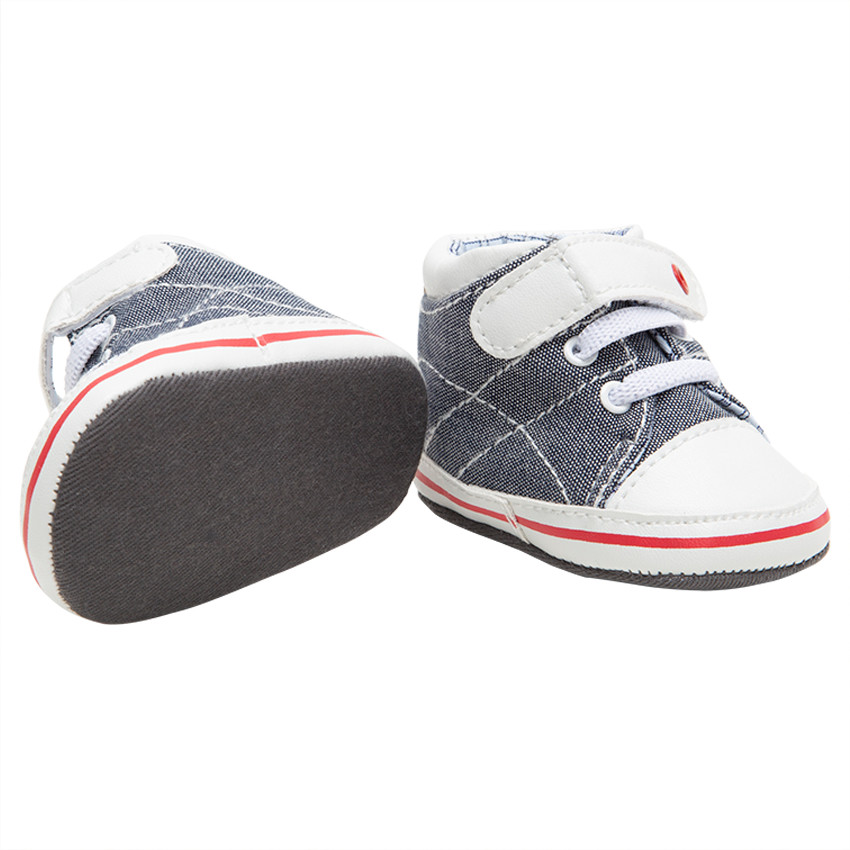 Zapatillas flexibles de lona con cordones y velcro, forradas con cuadros 