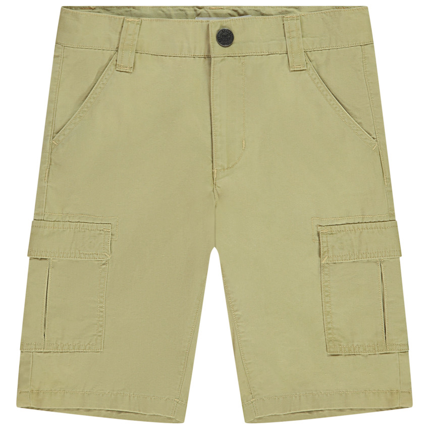 Bermudas de tela lisa estilo cargo para niño 