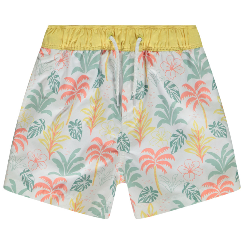 Short de baño estampado vegetal para niño 