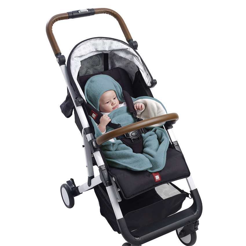 Chancelière Babynomade pour poussette 0-6M Bleu/Blanc 