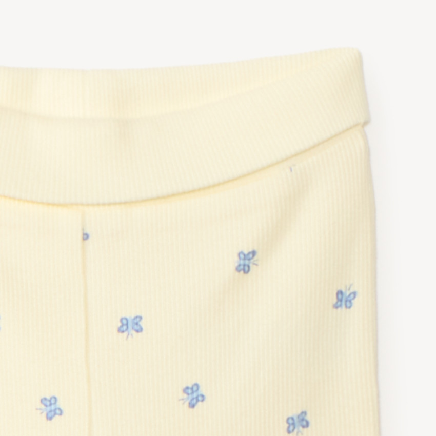 Conjunto de 3 piezas Body con cuello de peter pan + chaleco + pantalón con estampado de mariposas para bebé niña 