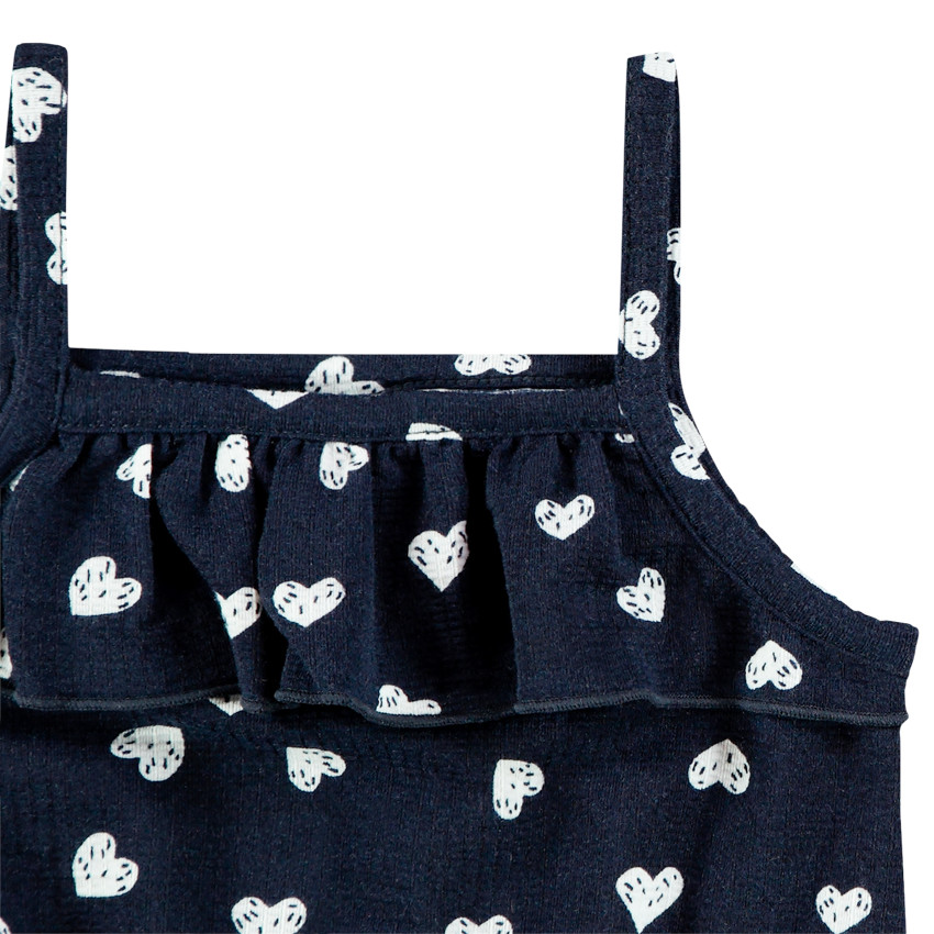 Pelele corto estampado de corazones para bebé niña  Additional Pelele corto estampado de corazones para bebé niña