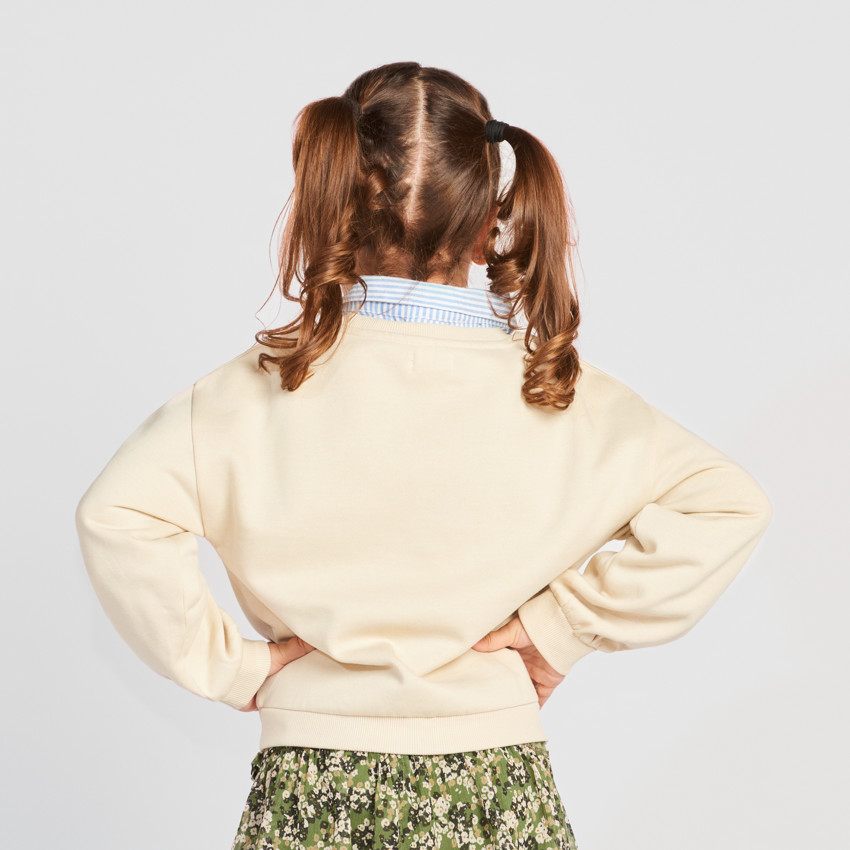 Sudadera de felpa lisa niña fantasia 