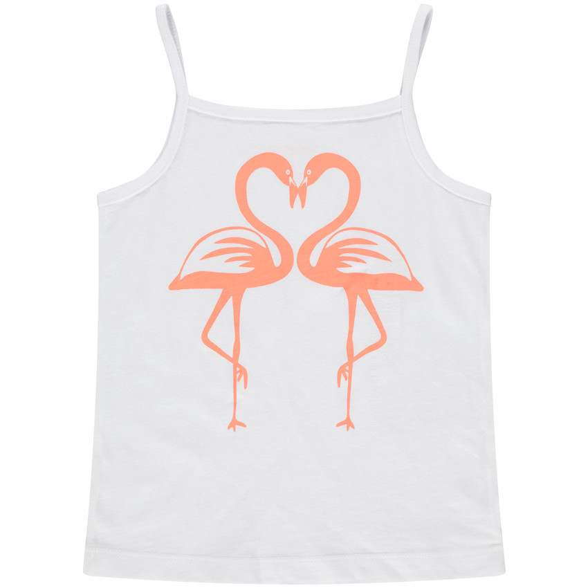 Camiseta de tirantes algodón orgánico print flamencos 