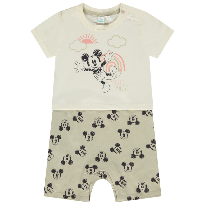 Combinaison courte effet 2 en 1 Mickey Disney pour bébé garçon 