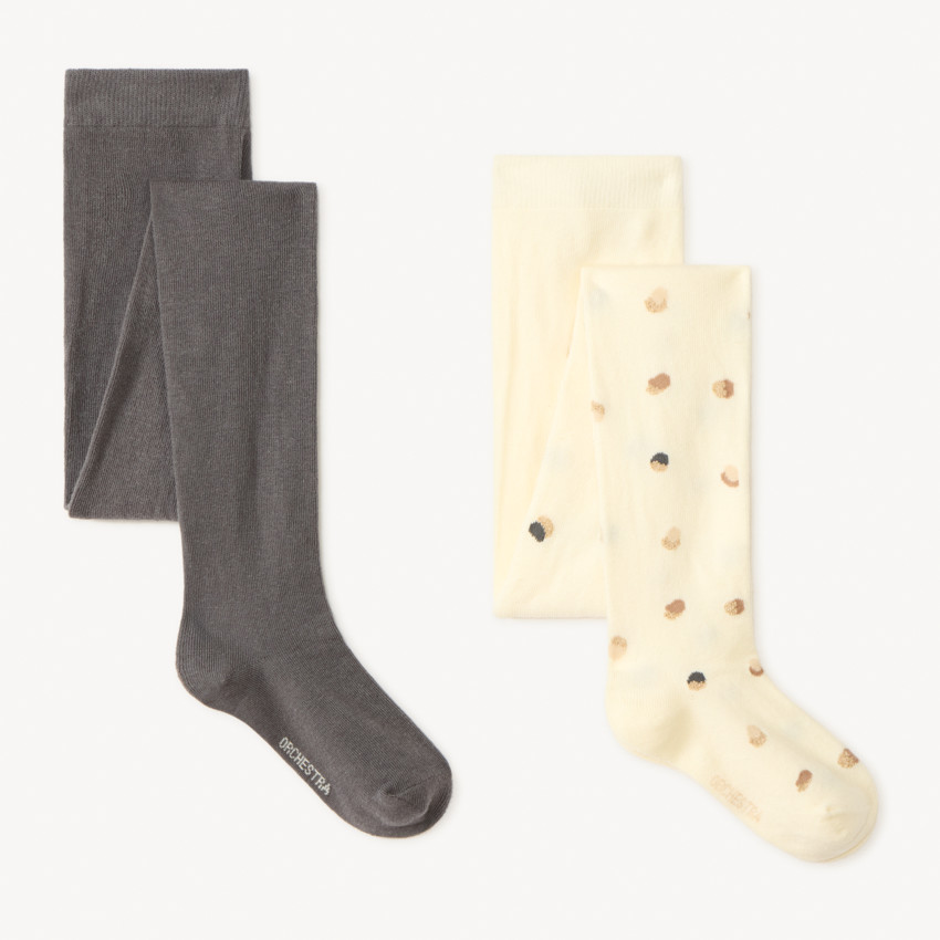 Lote de 2 pares de medias gruesas para niña 