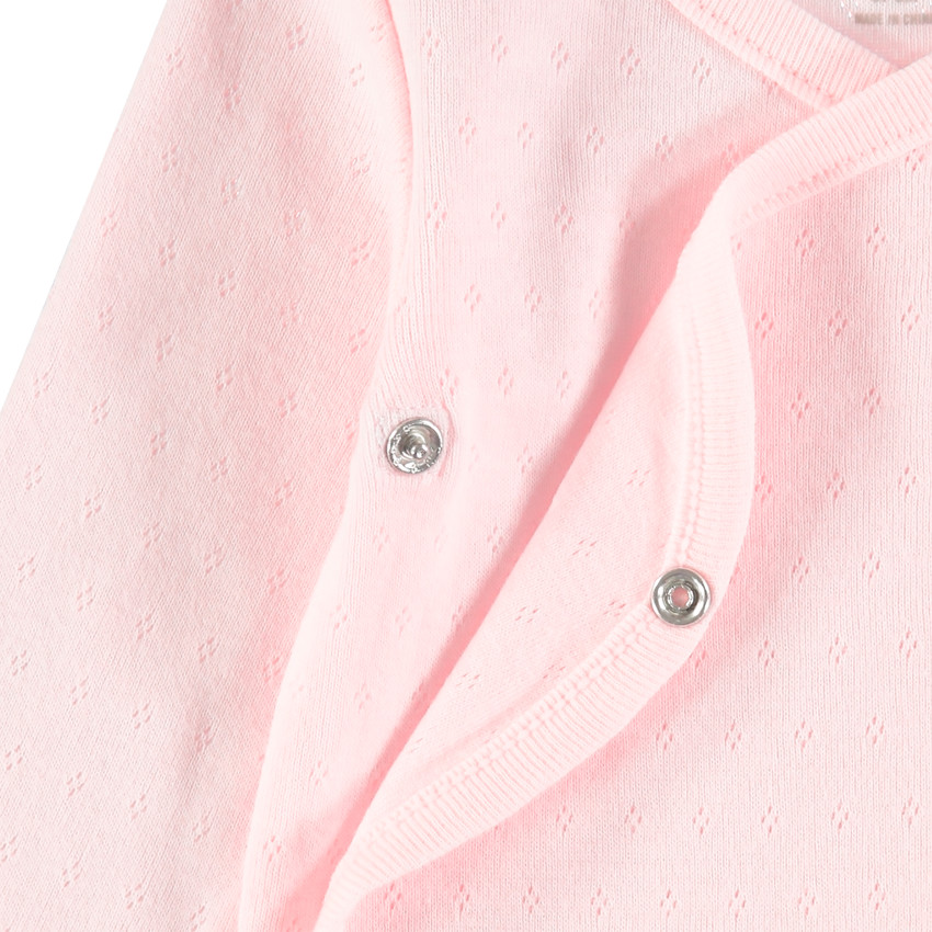 Pack de 2 bodies de manga larga de algodón con micro motivo para bebé niña 