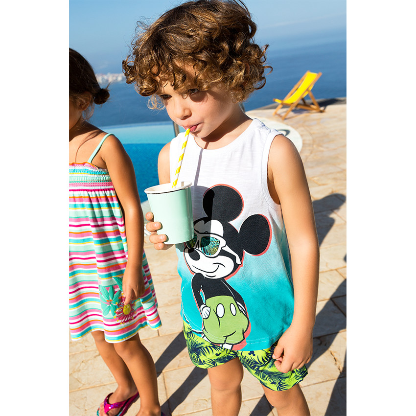 Camiseta de punto con efecto degradado Disney con estampado Mickey 