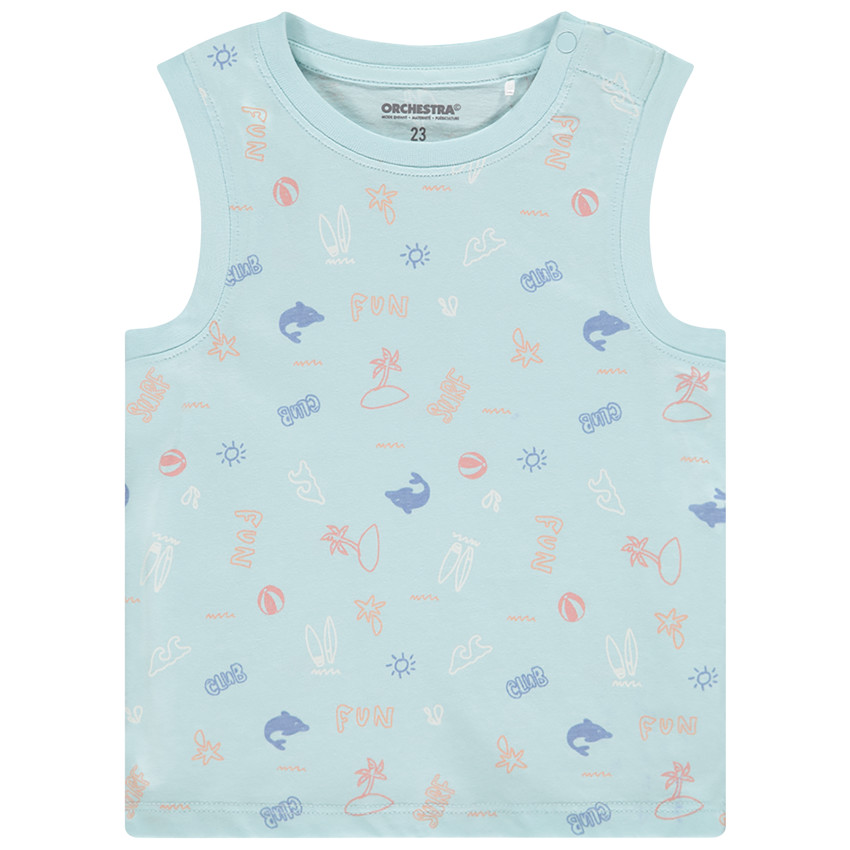 Camiseta sin mangas print fantasía para bebé niño  Additional Camiseta sin mangas print fantasía para bebé niño