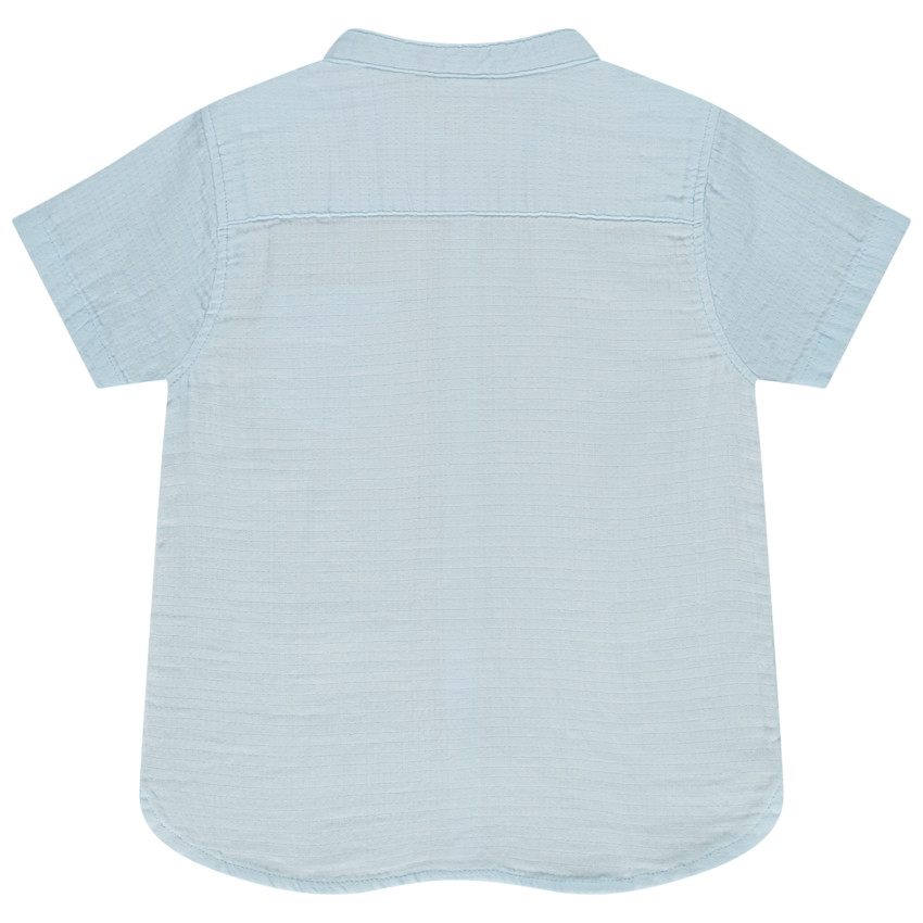 Camisa de manga corta con bordado de palmera para bebé niño 