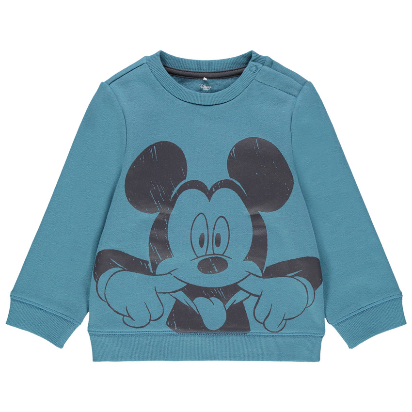 Sudadera de felpa lisa con estampado de Mickey Disney 