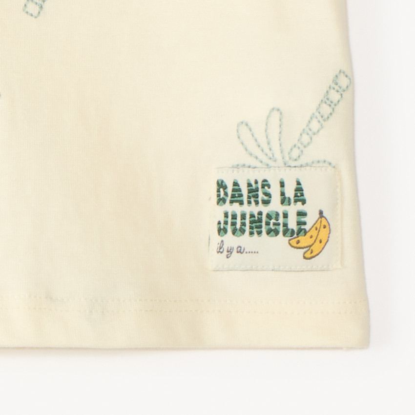 Camiseta de manga corta con bordado de palmeras para bebé niño 