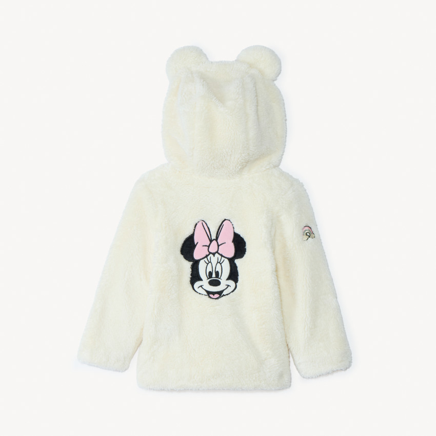 Gilet polaire à capuche en sherpa Minnie Disney pour bébé fille  